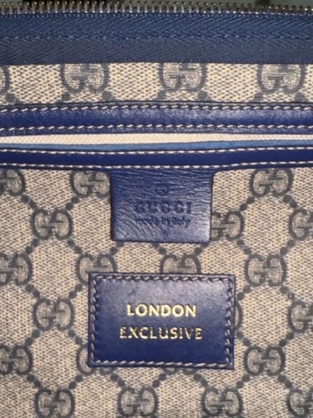 RARE Gucci Union Jack Boston Bag UK Flag 2009 Sloaney Bag London Exclusive - Picture 5 of 15